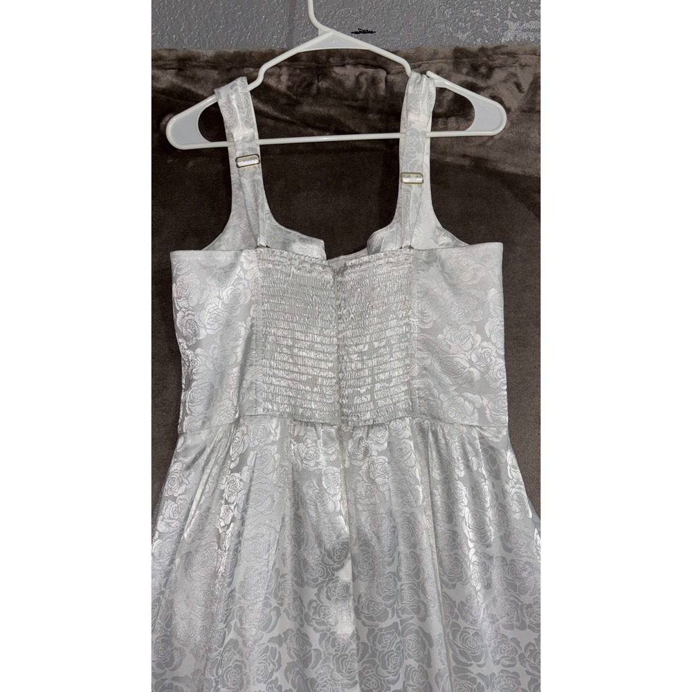 Show Me Your Mumu Nina Midi Dress Womens XXL White Rose Satin Lined Smocked Back - Picture 11 of 13